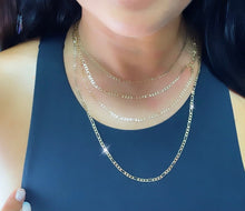 Load image into Gallery viewer, 18k Gold Filled 3mm Figaro Link Chain Necklace And Jewelry Supplies