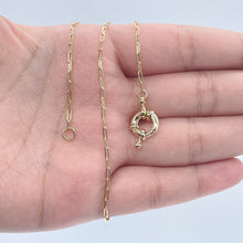 Load image into Gallery viewer, 18k Gold Filled Dainty Paper Clip Chain Featuring Front Large Spring Clasp,