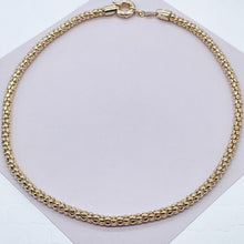 Load image into Gallery viewer, 18K Gold Filled Wheat Link Jewelry Set: Hypoallergenic Necklace & Bracelet