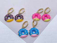 Load image into Gallery viewer, 18K Gold Filled Colorful Donut Earrings Available In Different Colors And Tastes