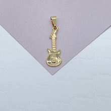 Load image into Gallery viewer, 18k Gold Filled Musical Instruments Microphone, Guitar and Trumpet Charms Dainty Pendants And Jewelry Making Supplies