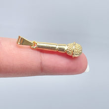 Load image into Gallery viewer, 18k Gold Filled Musical Instrument Charms: Guitar, Microphone, Trumpet
