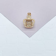 Load image into Gallery viewer, 18k Gold Filled King's Crown Charm with Micro Pave
