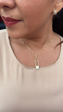 Load image into Gallery viewer, 18k Gold Filled Safety Pin Charm: Cubic Zirconia Pendant