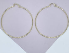 Load image into Gallery viewer, Light 18k Gold Filled Ultra Thin Hoops 1.7mm Thickness In S, M, L Sizes And Jewelry Making Supplies
