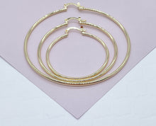 Load image into Gallery viewer, 18k Gold Filled Ultra Thin Hoop Earrings: 2mm Thickness
