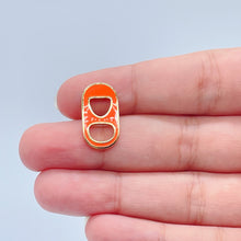 Load image into Gallery viewer, 18k Gold Filled Colorful Soda Can Caps Charms In Enamel Eight Colors to Choose Dainty Pull Tab Pop Pendant