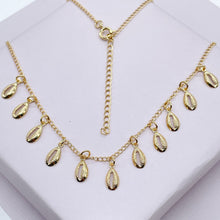 Load image into Gallery viewer, 18k Gold Filled Cowrie Shell Charm Necklace: Dainty Layering Jewelry