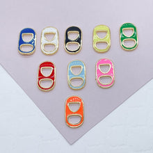 Load image into Gallery viewer, 18k Gold Filled Enamel Soda Can Tab Charm: Colorful Pop Pendant