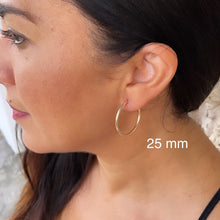 Load image into Gallery viewer, Very Light And Sturdy 18k Gold Filled Plain Thin Endless Hoop Earrings, Dainty