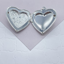 Load image into Gallery viewer, Silver Filled Heart Locket Picture, Pendant Charm Necklace, Love Gift Women, Family Gift, Supplies