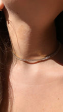 Load image into Gallery viewer, 18k Gold Filled Baguette Cubic Zirconia Choker Necklace and Bracelet Set