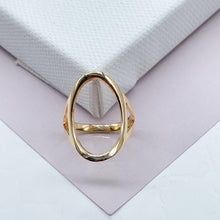 Load image into Gallery viewer, 18k Gold Filled Open Oval Ring Hallowed Oval Fashion Design
