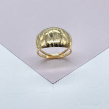 Load image into Gallery viewer, 18k Gold Filled Eight Stripes Plain Ring Diamond Cut Surface Light & Hollow Ring better fit and comt