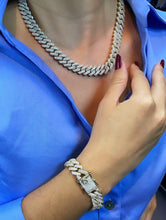 Load image into Gallery viewer, 18k Gold Filled CZ Miami Cuban Link Chain Bracelet or Necklace