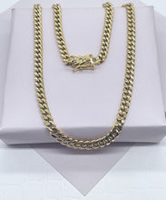 Load image into Gallery viewer, 14k Gold Filled Cuban Curb Link Chain Necklace - 6mm Thick