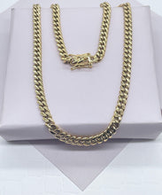 Load image into Gallery viewer, 14k Gold Filled Cuban Curb Link Chain Necklace - 6mm Thick