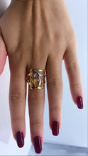Load image into Gallery viewer, 18k Gold Filled Ring With Tri-Colored Dolphins Hallowed Ring Tricolor Dolphins Jewelry