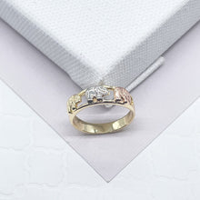 Load image into Gallery viewer, 18k Gold Filled Tri-Color Elephant Rings In Gold Silver and Rose Gold Colors Hallowed Ring Jewelry