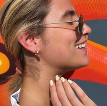 Load image into Gallery viewer, Thick 18k Gold Filled 6mm Plain Open Hoop Earrings