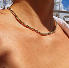 Load image into Gallery viewer, 18k Gold Filled Beaded Ball Chain Necklace - 4mm