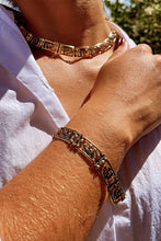 Load image into Gallery viewer, 18k Gold Filled Tri-Color Flat Elephant Set, Tricolor Hallowed Necklace