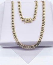 Load image into Gallery viewer, 14k Gold Filled 6mm Thick Cuban Curb Link Chain Necklace Featuring Special Large Safety Clasp