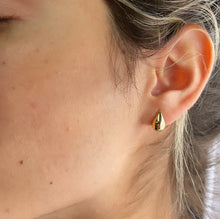 Load image into Gallery viewer, 18k Gold Filled Tear Drop Stud Earrings: Dainty Jewelry