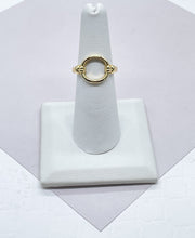 Load image into Gallery viewer, 18k Gold Filled Minimalistic Adjustable See Through Circle Ring, Hallowed Gold