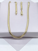 Load image into Gallery viewer, 18k Gold Filled 5mm Soft Flat Snake Chain Supplies
