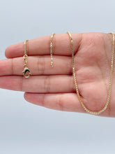 Load image into Gallery viewer, 18k Gold Filled Box Chain Necklace: 1.5mm Thickness