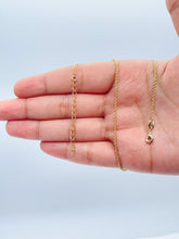 Load image into Gallery viewer, 18k Gold Filled Wheat Chain Necklace: 1mm, Sizes 16-24”