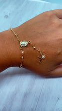 Load image into Gallery viewer, 18k Gold Filled Dainty Rosary Bracelet Our Lady of Guadalupe With Victorian