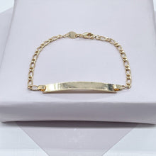 Load image into Gallery viewer, 18k Gold Filled ID Bracelet: Figaro Chain Jewelry