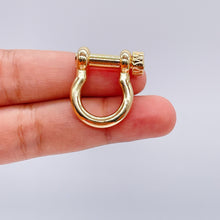 Load image into Gallery viewer, 18k Gold Filled Chunky Carabiner Lock Clasp Chain Styling, Necklace Parts & Components Designers