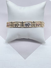 Load image into Gallery viewer, 18k Gold Filled Tri-Color Flat Elephant Set, Tricolor Hallowed Necklace