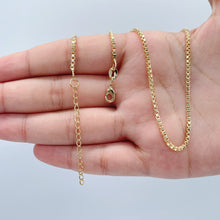 Load image into Gallery viewer, Dainty 18k Gold Filled 2mm Box Chain Necklace Supplies Designers