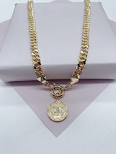 Load image into Gallery viewer, 18k Gold Filled Cuban Link Choker: St Benedict Charm