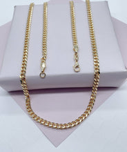 Load image into Gallery viewer, 18k Gold Filled Cuban Link Chain Necklace: 4mm Curb Link