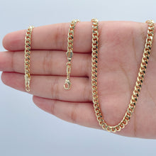 Load image into Gallery viewer, 18k Gold Filled Cuban Link Chain Necklace: 4mm Curb Link
