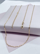 Load image into Gallery viewer, 18k Gold Filled 2mm Dainty Paper Clip Chain Necklace Supplies Creative Styling Designers