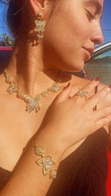 Load image into Gallery viewer, 18k Gold Filled Butterfly Jewelry Set: Cubic Zirconia Necklace & Bracelet
