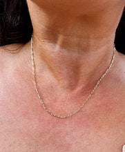 Load image into Gallery viewer, 18k Gold Filled 2mm Dainty Paper Clip Chain Necklace Supplies Creative Styling Designers