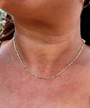 Load image into Gallery viewer, 18k Gold Filled 2mm Dainty Paper Clip Chain Necklace Supplies Creative Styling Designers