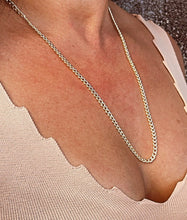 Load image into Gallery viewer, 18k Gold Filled Cuban Link Chain Necklace: 4mm Curb Chain