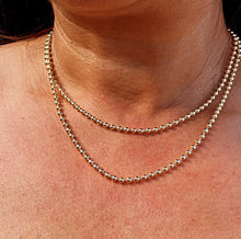 Load image into Gallery viewer, 18k Gold Filled 3mm Gold Bead Chain Necklace Supplies Designers