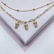 Load image into Gallery viewer, 18k Gold Filled Multi-Color CZ Butterfly Charm Anklet