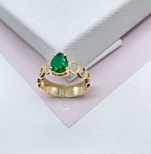 Load image into Gallery viewer, 18k Gold Filled Ring: Teardrop Solitaire Stone Jewelry