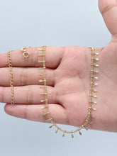 Load image into Gallery viewer, 18k Gold Filled Fringe Choker Necklace: Bohemian Dangle Chain