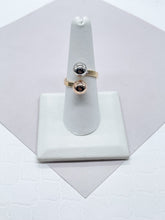 Load image into Gallery viewer, 18k Gold Filled Tri Color Ball Adjustable Ring